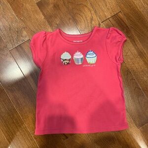 OshKosh B’gosh 4T Girls Cupcake Puff Sleeve T-Shirt